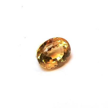 CITRINE ovale sur papier de 37.25 ct