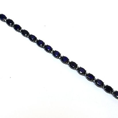 BRACELET articulé en argent 925/°° serti...