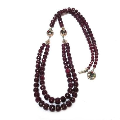 COLLIER composé de perles rondelles facettées...