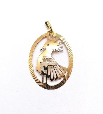 PENDENTIF en or jaune 18K (750/°°), représentant...