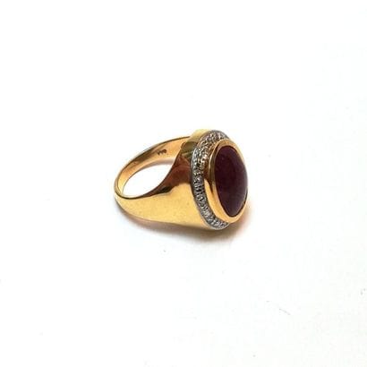 BAGUE chevalière en argent doré (vermeil)...