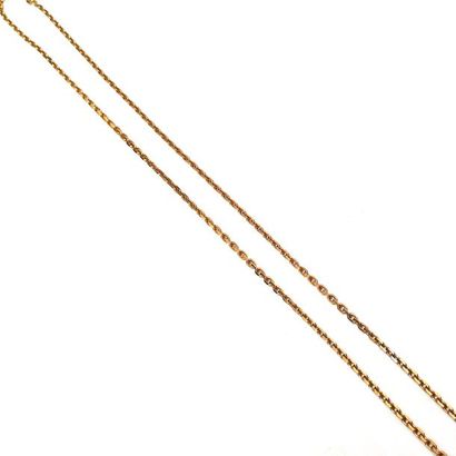 CHAINE en or jaune 18k (750°/°°) maille forçat....