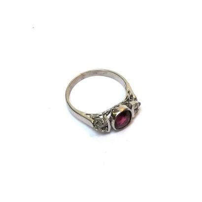 BAGUE en or et argent (poinçon hibou et cygne)...