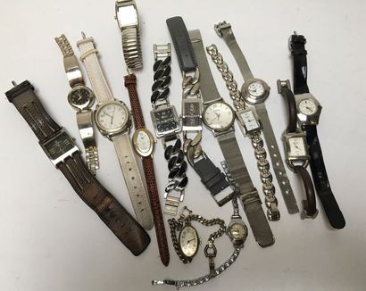 14 BIS. LOT DE MONTRES fantaisies, marques...