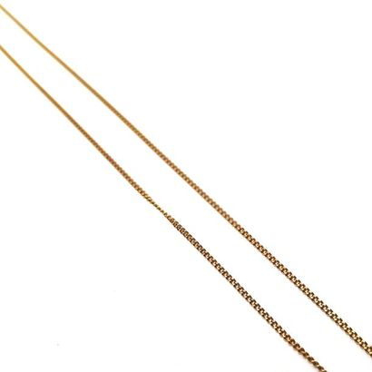 CHAINE en or jaune 18k (750°/°°) maille gourmette....