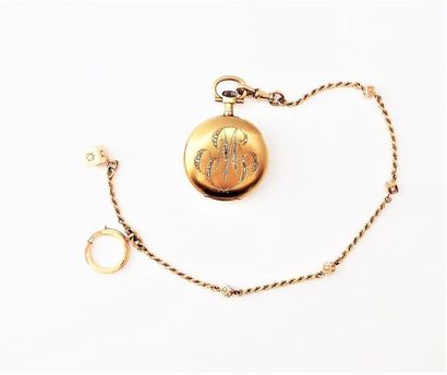 PENDENTIF en or jaune 18K (750/°°) dans l'esprit...