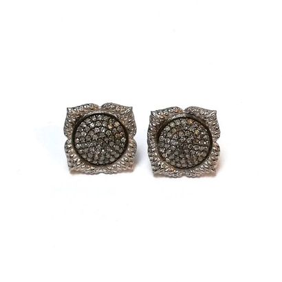 PAIRE DE BOUCLES d'oreilles en argent 925/°°...