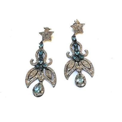 PAIRE DE PENDANTS d'oreilles en argent 925/°°...