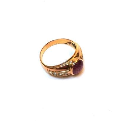 BAGUE JONC en or jaune 18k (750/°°) sertie...