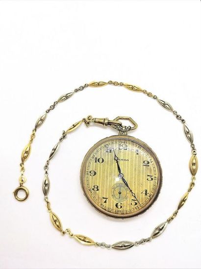 MONTRE GOUSSET plate en or jaune 18K (750/°°),...