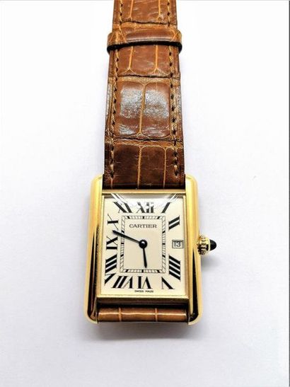 CARTIER - MONTRE BRACELETen or 18K (750/°°)...