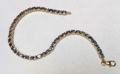 BRACELET souple en argent doré (vermeil)...