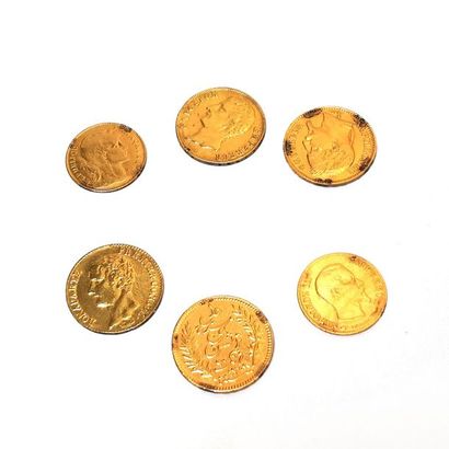6 pièces d'or:

10 francs Marianne 1911

10...