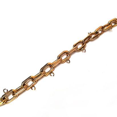 BRACELET en or jaune 18K (750/°°) maille...