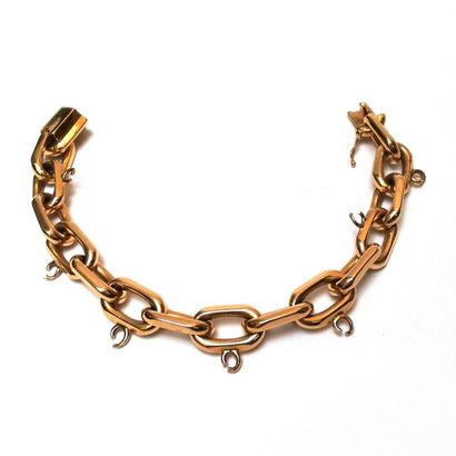 BRACELET en or jaune 18K (750/°°) maille...