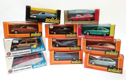 SOLIDO FRANCE

LOT de 7 Citroën, 2 Simca...