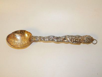 Metal spoon. Sino-Tibetan, 20th century....