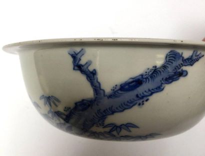 Blue white porcelain bowl decorated with...