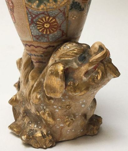 Two Satsuma porcelain vases decorated with...