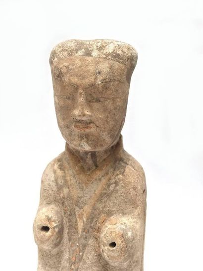 Served in polychrome terracotta. China, Han,...
