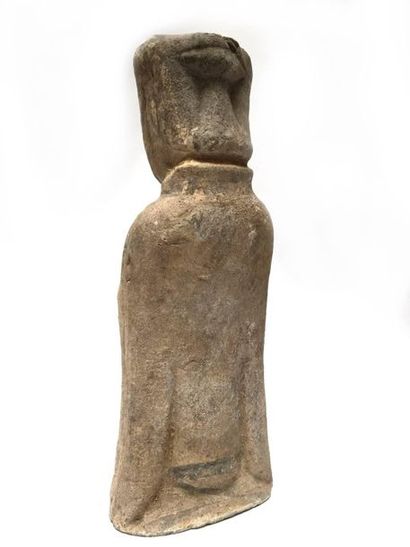 Served in polychrome terracotta. China, Han,...