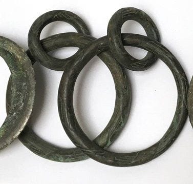 Two double bronze rings. China, Han, 206...