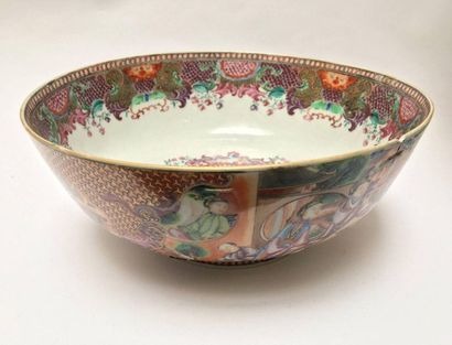 Porcelain punch bowl with 
