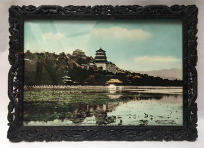 190 BIS. Set of 6 framed colorized photographs...