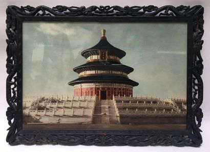190 BIS. Set of 6 framed colorized photographs...