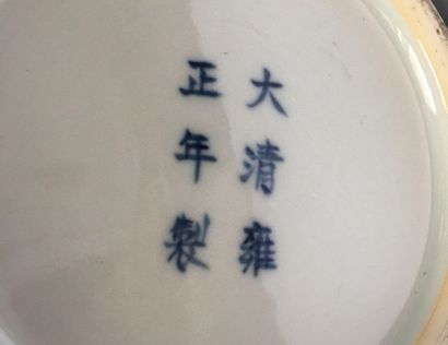 Jarre en porcelaine à décor 