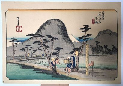Hiroshige. Série de la grande Tokaido: station...