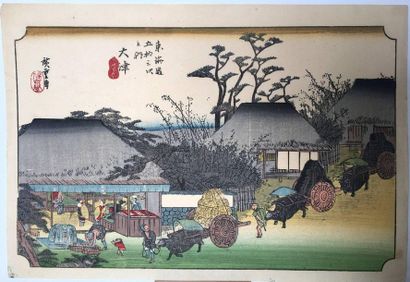 Hiroshige. Série des 53 stations du Tokaido...
