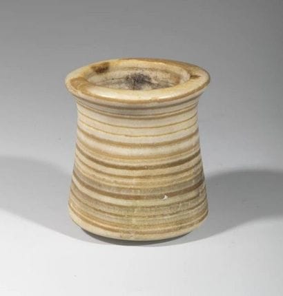Goblet alabaster, with truncated conical...