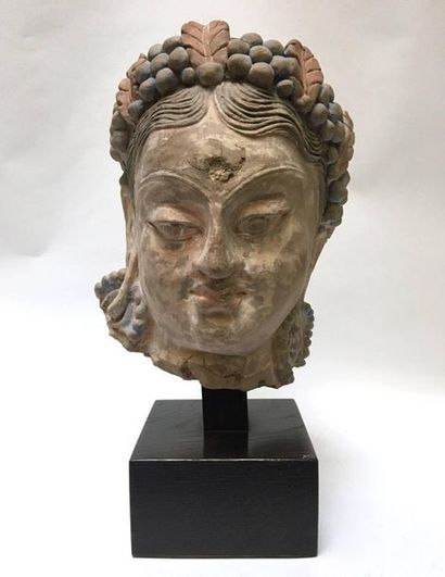 Princess head made of polychrome raw clay....