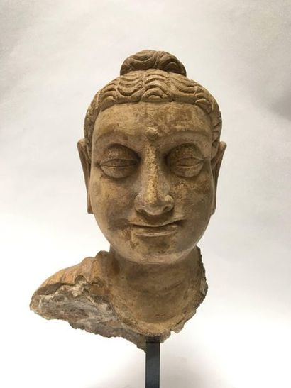 Stucco Buddha head. 
 
Greco-Buddhist Art...