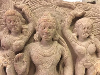 Buddha seated in a fearless 