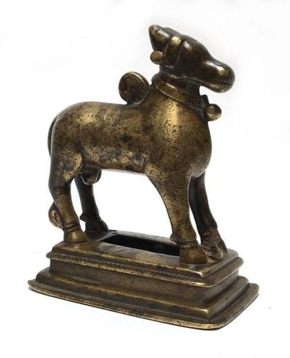 Representation of the sacred cow Nandi in...