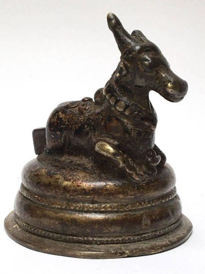 Representation of the sacred cow Nandi in...