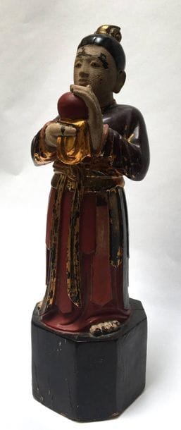 Lacquered wooden offering carrier. Vietnam,...