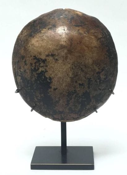 Kapala cup and its two bronze tattoo needles,...