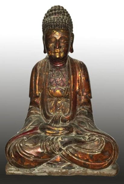 Buddha sitting in the position of 