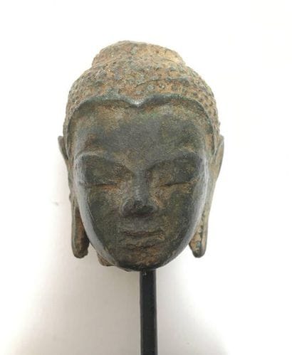 Bronze Buddha head. Ayutthaya, Siam, 16th...
