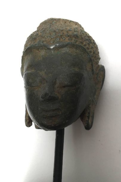 Bronze Buddha head. Ayutthaya, Siam, 16th...