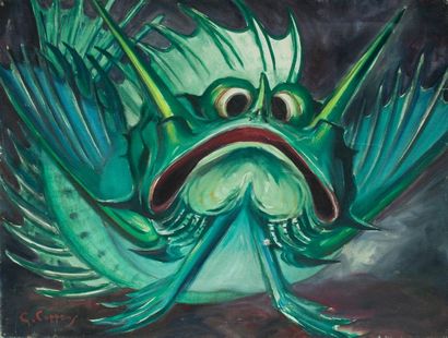 G. COPPENS

Poisson monstre

Huile sur toile,...
