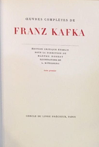 Franz KAFKA. Œuvres complètes. Edition critique...