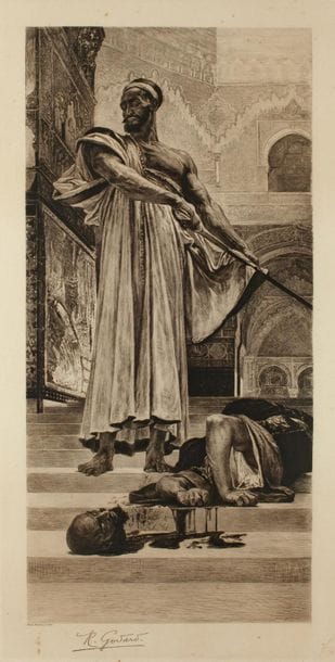 GRAVURE encadrée, d'après un tableau de Regnault

Signée...