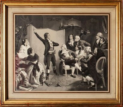 GRAVURE en couleur 