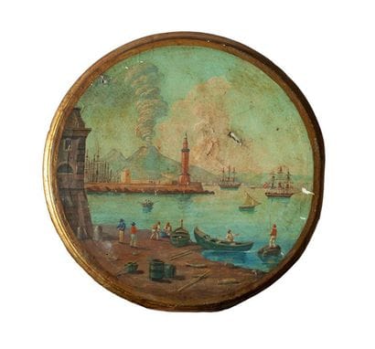 TONDO, Vue du Vésuve

Huile sur bois

D :...
