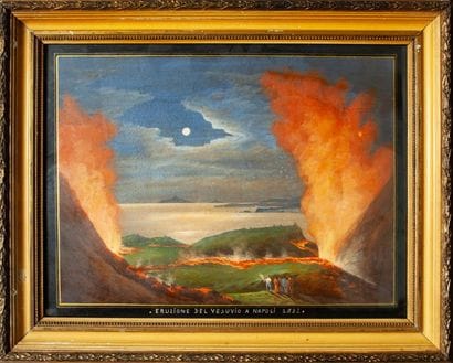Eruzione del Vesuvio a Napoli, 1832

Gouache...