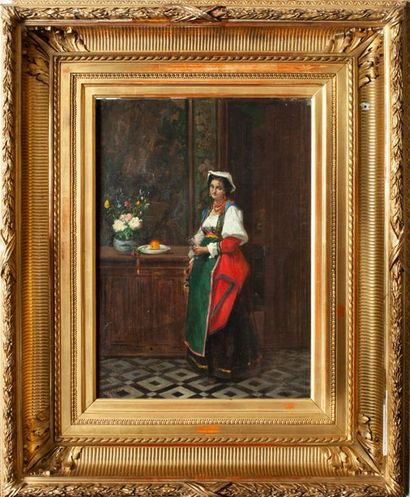 ECOLE FRANCAISE du XIXème

Femme en costume...